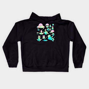 Pastel Space Medley Kids Hoodie